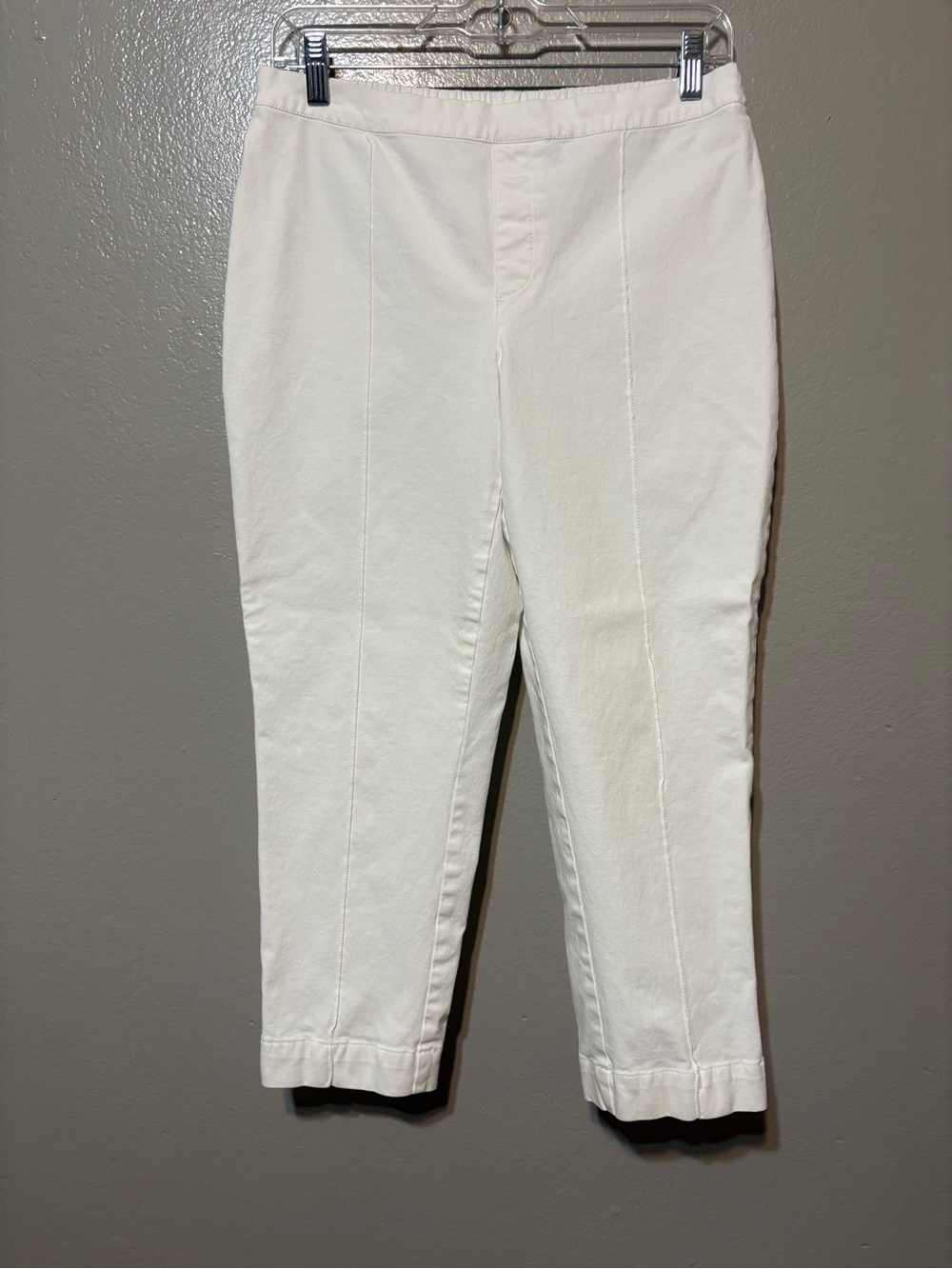 ISAAC MIZRAHI LIVE White Pull-On Cropped Pants Size 12P